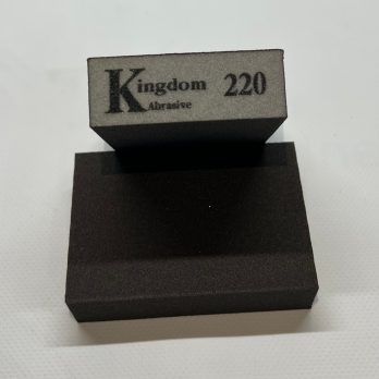 Губка Четырехсторонняя Kingdom Abrasive 220 (Размер 90х55х25 мм)