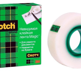 Клейкая лента канцелярская 3M Scotch Magic 810 (Ширина 19мм х 33м)